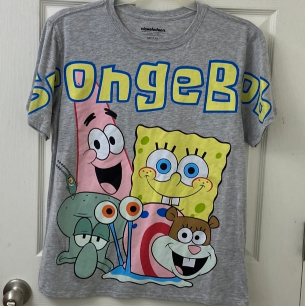 Nickelodeon Spongebob Patrick Squidward Sandy Gary Plankton Graphic T-Shirt XL